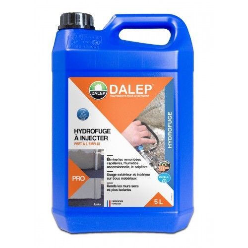 Hydrofuge à injecter - contre l'humidité ascensionnelle 5 L DALEP