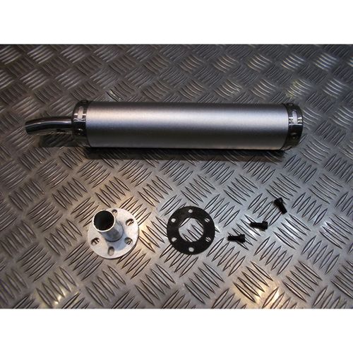 Cartouche Silencieux Universel Adaptable Gris Pot Echappement Scooter Moto