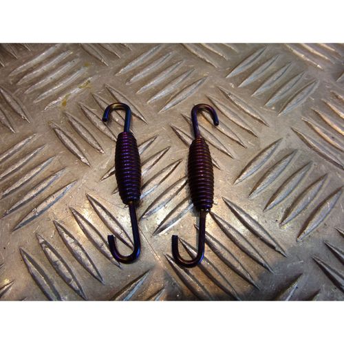 Jeu De 2 Ressort Violet 6,8 Cm 680 Mm Pour Pot Silencieux Echappement Moto Scooter Quad Adaptable Universel
