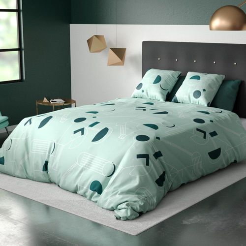 Housse De Couette Et Taie D'oreiller 100% Polyester 60 Gsm Hawak 240 X 260 Cm