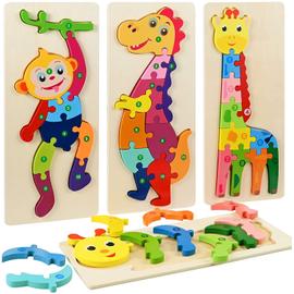Puzzle en bois assorti 5 ans Jeux de puzzle pour enfants 4 Jouets éducatifs Montessori pour enfants de 3