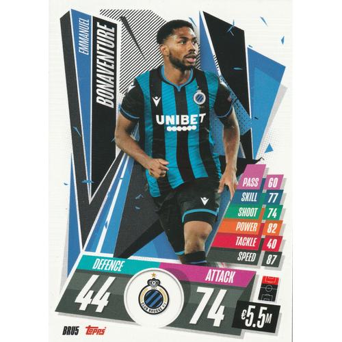 Bru 5 - Carte Foot Topps - Match Attax - Uefa Champions League 2020 / 2021 - Emmanuel Bonaventure - Club Brugge