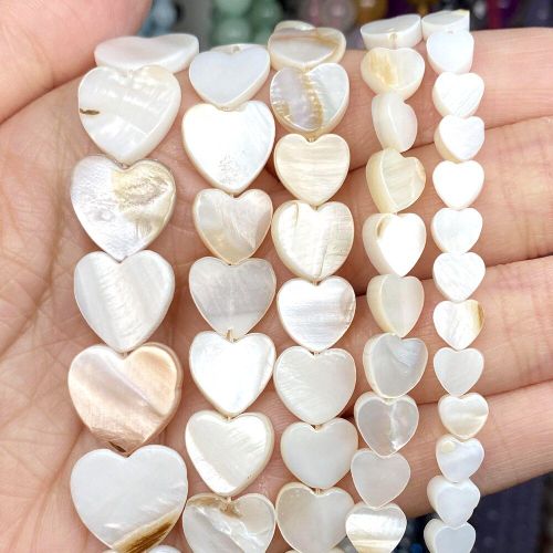Perles En Nacre Blanche Naturelle, Pour La Fabrication De Bijoux, Bracelets Et Colliers, Fait À La Main, 6/8/10mm