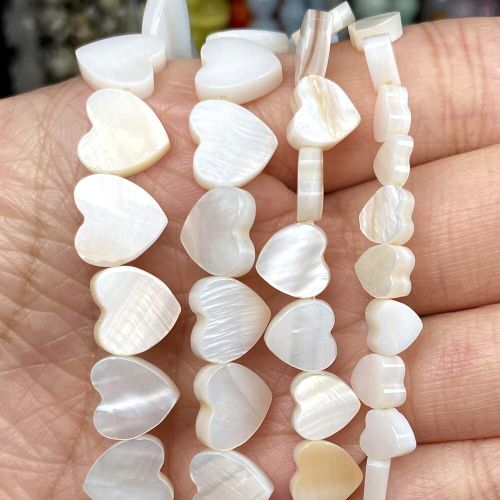 Perles En Nacre Blanche Naturelle, Pour La Fabrication De Bijoux, Bracelet Et Collier, Fait À La Main, 6/8/10mm