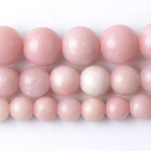 Perles Rondes En Opale Rose Naturelle, Pour La Fabrication De Bijoux, Bracelet Fait À La Main, 4/6/8/10mm