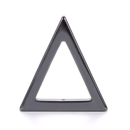 Pendentif Triangle En Pierre Hématite Naturelle, Breloque En Métal, 29x32x4mm, Bijoux À Faire Soi Même, Accessoires Pour Femmes Et Hommes