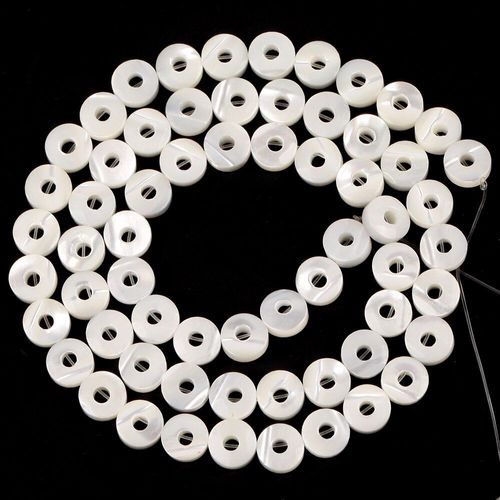 Perles D'espacement Rondes Pour La Fabrication De Bijoux, Coquille Naturelle Blanche, C¿Ur, Croix, Étoile, Lune, Nacre, Diy, Bracelet
