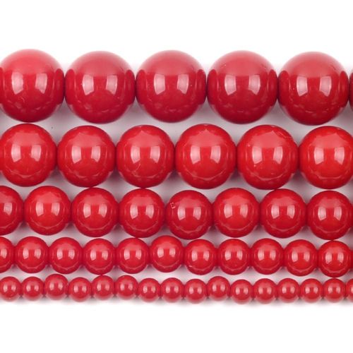 Pierre De Corail Rouge Naturelle, Perles Rondes En Corail Blanc Pour La Fabrication De Bijoux 4/6/8/10/12mm, Bricolage De Bracelet Et Collier
