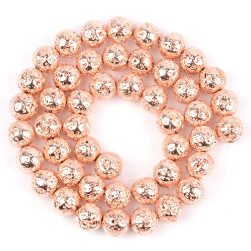 Perles Rondes En Hématite, Pierre Naturelle, Argent Noir, Perles Volcaniques À Facettes, Pour La Fabrication De Bracelets, 4 10mm