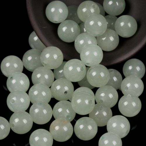Pierre D'aventurine Verte Naturelle, Perles Rondes D'espacement Amples Pour La Fabrication De Bijoux Bracelet Fait À La Main 4/6/8/10/12mm