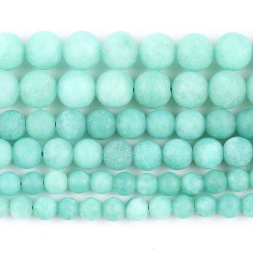 Perles Rondes En Pierre De Jades De Birman Verte Givrée Naturelle Pour La Fabrication De Bijoux, 6/8/10mm, Bricolage De Bracelet Et Collier