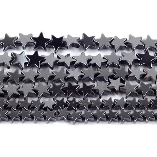 Perles Rondes En Hématite En Forme D'étoile Noire, Naturelles, Amples, Pour La Fabrication De Bijoux, Bracelet Et Collier, Bricolage, 4/6/8/10mm