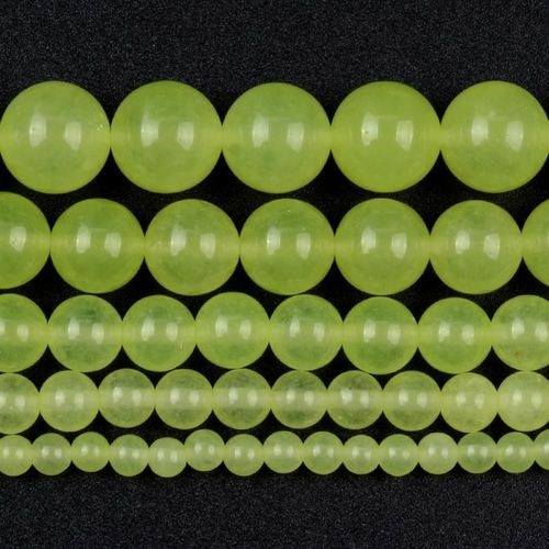 Perles Rondes En Pierre De Jades Vert Olive, Pour La Fabrication De Bijoux Bracelet À Bricoler Soi Même Fait À La Main 4/6/8/10/12mm, Vente En Gros