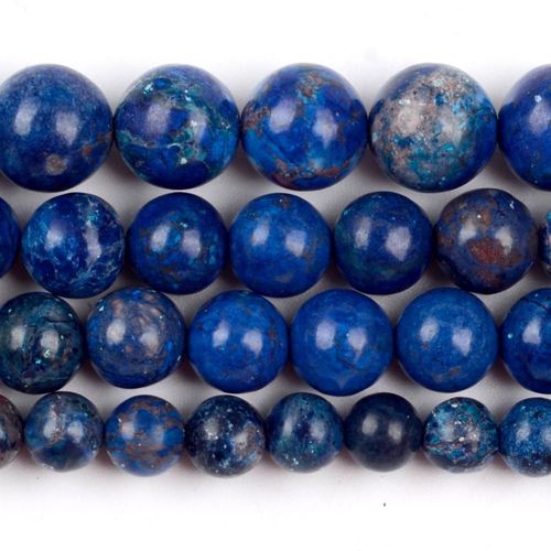 Pierre Naturelle De Jaspe Bleu Royal, Sédiments De Mer, Perles Rondes Pour La Fabrication De Bijoux 6/8/10mm Bricolage Bracelet Collier