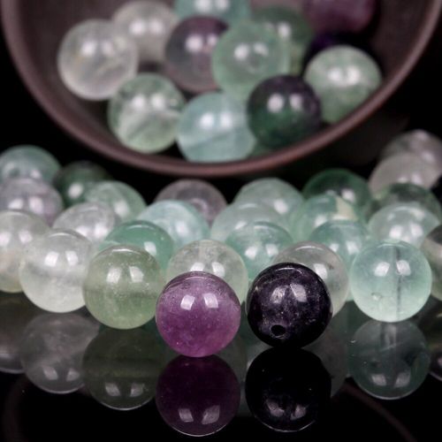 Perles Rondes En Fluorite Verte Naturelle, Pour La Fabrication De Bijoux, Bracelet Fait À La Main, 4/6/8/10/12mm