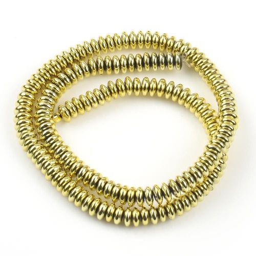 Perle En Pierre Hématite Naturelle, 4/6mm, Bleu Or, Rondelle, Perles D'espacement Pour La Fabrication De Bijoux, Bricolage, Bracelet, Collier, Accessoires 15