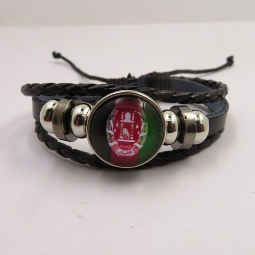 Bracelet En Perles De Verre, Drapeau De L'afrique, Breloque Pour Hommes Et Femmes, Cadeau D'amitié