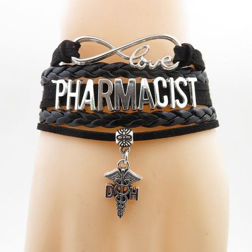 Bracelet De Pharmacien De Profession D'amour Bracelet De Pharmacien De Charme Médical Bracelets En Cuir De Femme Et D'homme