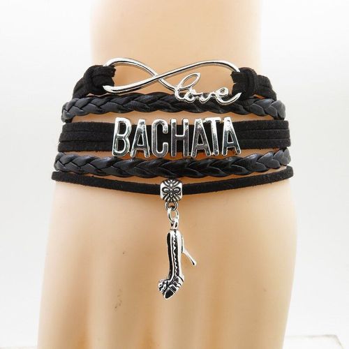 Mode Bachata Bracelet Talons Hauts Charme Bachata Danseuse Cadeau Noir Bracelets Bachata Fille Cadeau