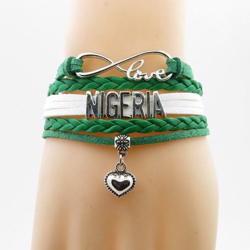 Bracelet Infinity Nigeria Coeur Charme Nigeria Pays Bracelets Mode Nigeria Homme Et Femme Bracelet De Corde Bijoux Nigeria
