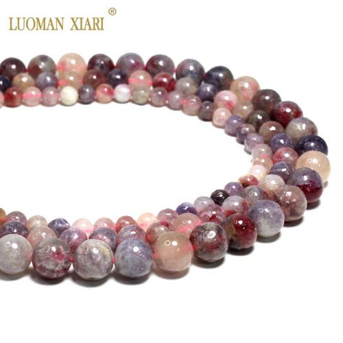 Perles Rondes En Pierre Tourmaline Rouge Naturelle Aaa 100%, Pour La Fabrication De Bijoux, Collier 4/6/8/10/12mm, Vente En Gros