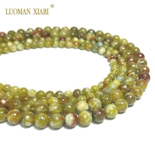 Jades Serpentins Vertes 100% Naturelles, Perles Rondes En Pierre Naturelle Pour La Fabrication De Bijoux, Bracelet Et Collier, Diy, 6/8/10mm, Vente En Gros