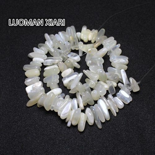 Collier En Pierre De Lune Blanche Naturelle Aaa 10 15mm, En Forme De Bâton, Perles De Matériaux, Pierres Précieuses, Fil Ample, Pour La Fabrication De Bijoux, 15 Pouces, Vente En Gros
