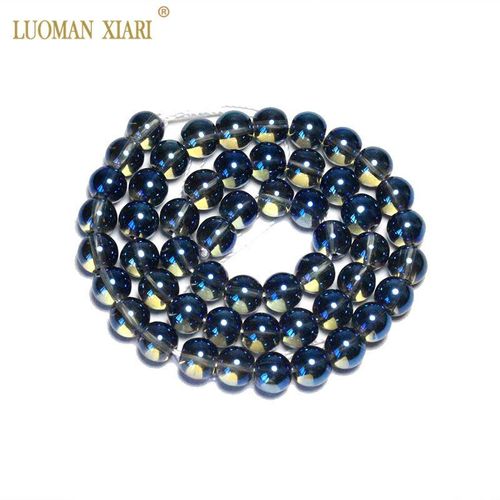 Perles Rondes Colorées En Cristal De Quartz, Pierres Naturelles Pour La Fabrication De Bijoux, Collier De 6/8/10/12mm, Brin 15 '', Vente En Gros