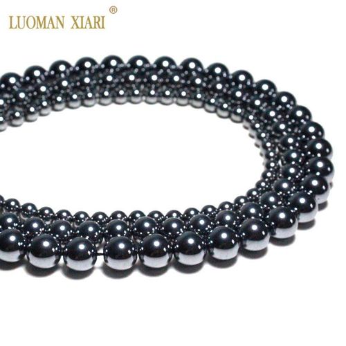 Perles En Titane 100% Naturel, Pierre À Énergie Magnétique, Pour La Fabrication De Bijoux, Bracelets Et Colliers, Diy, Vente En Gros, Aaa, 6/8/10mm
