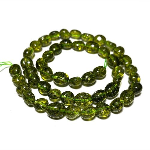Perles D'espacement Pour La Fabrication De Bijoux, En Pierre Naturelle, En Cristal D'olive Verte, 6 7mm, Diy, Bracelet, Collier, Accessoires, Vente En Gros