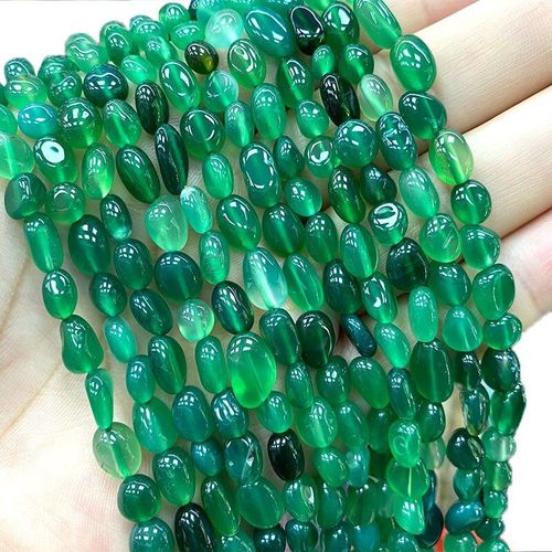 Perles D'espacement Irrégulières En Pierre Naturelle, Agates Vertes Pour La Fabrication De Bijoux, Collier De 6 8/8 10mm, Vente En Gros