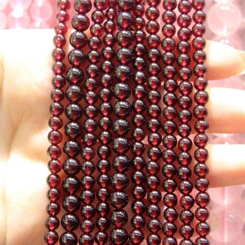 Perles En Pierre Semi Précieuse Rouge Grenat, Pour La Fabrication De Bijoux, Collier 6/8/10mm, Brin 15.5