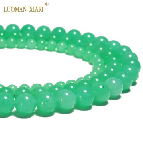 Perles Rondes En Pierre Naturelle, Jades Vertes Australiennes, Pour La Fabrication De Bijoux, Bracelet Et Collier, Diy, 6/8/10mm, Vente En Gros