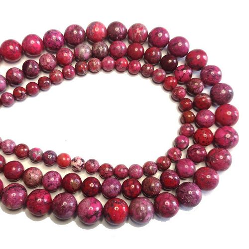 Perles De Jaspe De Sédiments De Mer, Pierres Naturelles, Rondes, Amples, Pour La Fabrication De Bijoux, Collier De 6 8 10mm 15