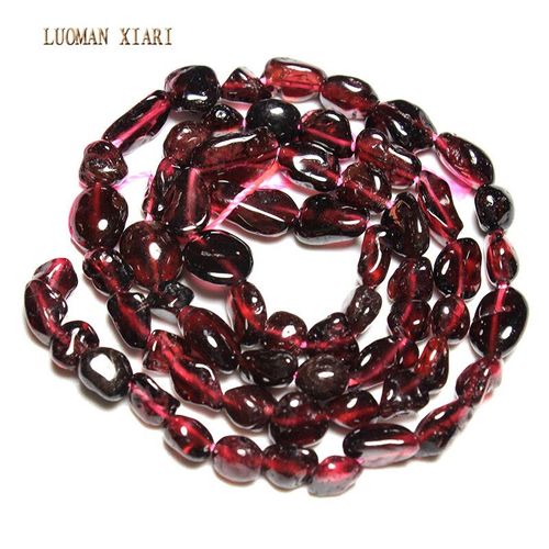 Perles En Pierre Grenat Rouge Foncé De 4 À 6mm, Forme Irrégulière, Pour La Fabrication De Bijoux, Bricolage, Bracelet Et Collier, 15 '', Vente En Gros