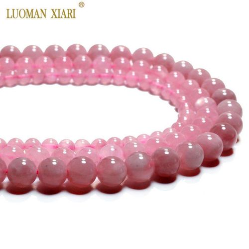 Perles Rondes En Quartz Rose De Madagascar, Aaa 100% Naturel, Pour La Fabrication De Bijoux, Collier, 6/8/10mm