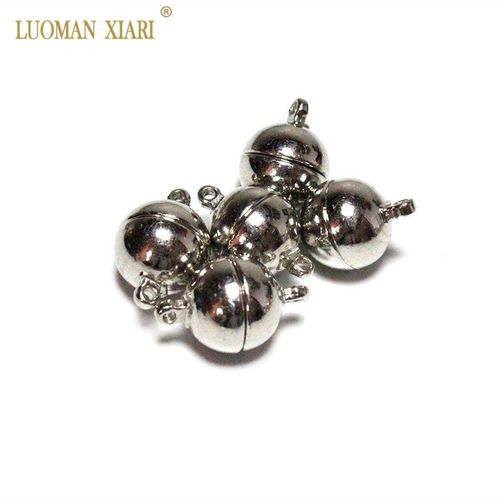 Fermoirs Magnétiques En Forme De Boule, 10 Pièces/Lot, Couleur Cuivre Argenté Doré, Connecteurs Pour Bracelets En Cuir, Pour La Fabrication De Bijoux À Faire Soi Même