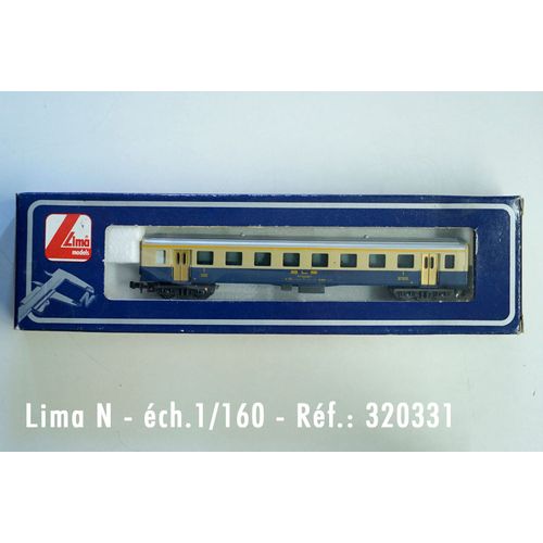 Wagon Passagers Beige & Bleu  Réf. 320331-Lima N-Lima