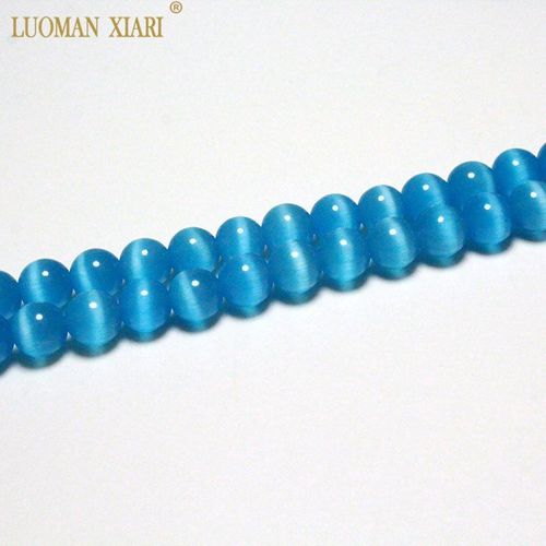Perles Rondes En Pierre Naturelle Pour La Fabrication De Bijoux, Collier En ¿Il De Chat, Aaa, Blanc, Violet, Rose, Noir, Vert, 6/8/10mm, Vente En Gros