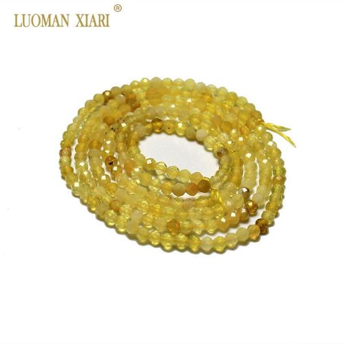 Perles En Pierre Naturelle À Facettes, 2mm 3mm, En Cristal De Quartz Rose, Pour La Fabrication De Bijoux, Collier