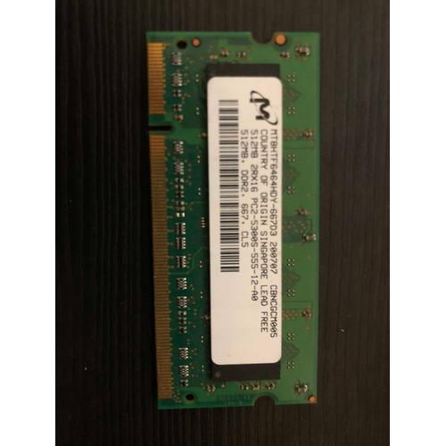 512MB 2Rx16 PC2-3200S-333-10-A0