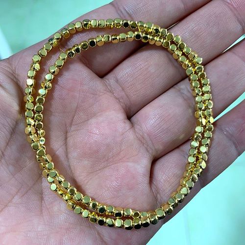 Perles En Pierre Naturelle Pour La Fabrication De Bijoux, Bricolage, Bracelet, Collier, Hématite, Rose Argenté, Lisse, Mat, Doré, 3mm