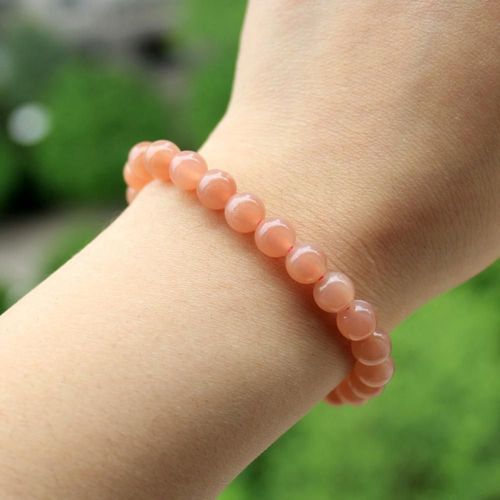 Bracelet En Pierre De Soleil Naturelle Semi Précieuse Pour Femmes, Perles Rondes De Qualité Supérieure, 7,8,10mm, 19 Cm, Vente En Gros