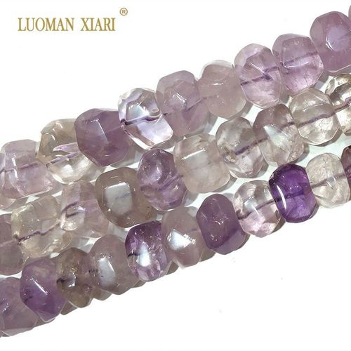 Perles En Pierre Améthyste Violet Clair 100% Naturelle, Pour La Fabrication De Bijoux, Bracelet, Collier Taille 9 14mm, Brin 15 "", Haute Qualité