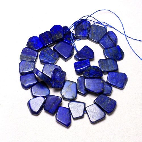 Perles En Pierre Lapis Lazuli Naturelle, Pentagone Irrégulier, 18 20mm, Pour La Fabrication De Bijoux, Trou Latéral, Bracelet 15 '', Vente En Gros