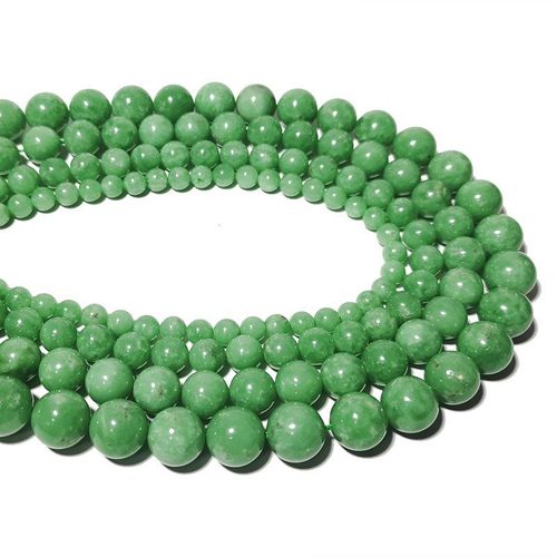 Angelite Verte 100% Perles De Pierre Rondes Naturelles, Pour La Fabrication De Bijoux, Collier, Bracelet, Diy, 6/8/10/12mm, 15 Pouces, Vente En Gros