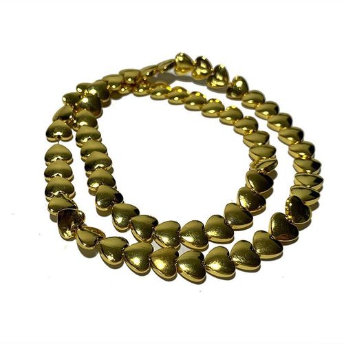 Collier En Hématite Plaqué Or Argent Rose, Perles En Pierre Naturelle Lisse Et Mate Pour La Fabrication De Bijoux, Bricolage