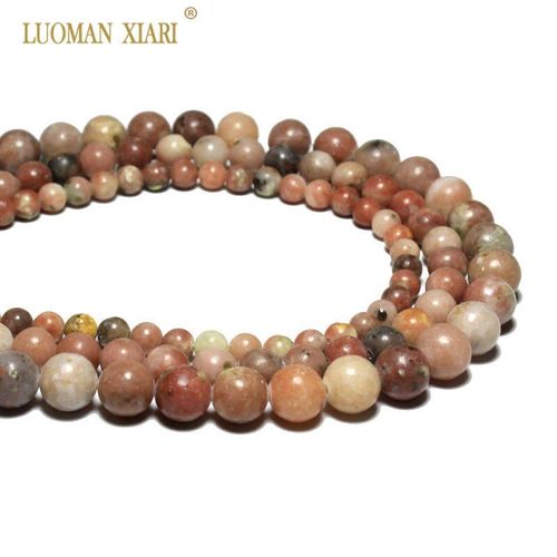 Perles Rondes En Pierre Naturelle De Jaspe De Prunier Rouge, Vente En Gros, Pour La Fabrication De Bijoux, Bracelet Et Collier, Bricolage, Fil De 6/8/10mm, 16 Pouces