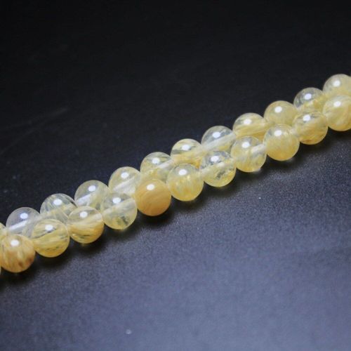 Perles Rondes En Cristal De Rutilate De Pastèque Pour La Fabrication De Bijoux, Matériel De Bracelet En Pierre Verre 4/ 6/8/10 /12mm Brin 15 '', Vente En Gros