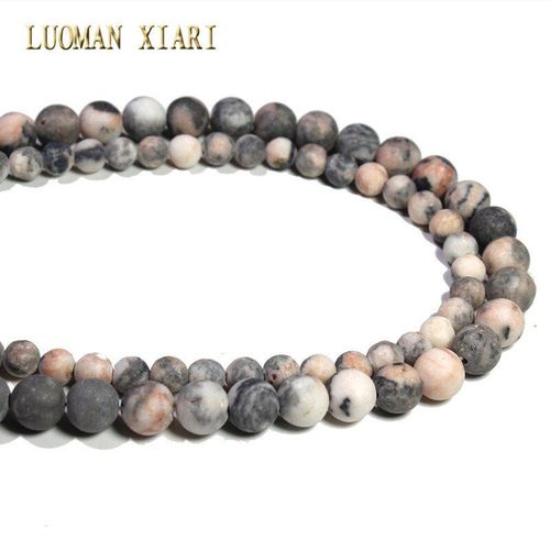 Perles Rondes En Pierre Naturelle Rose Zèbre, Pour La Fabrication De Bijoux, Collier, Fil De 6/8mm, 15 Pouces, Vente En Gros